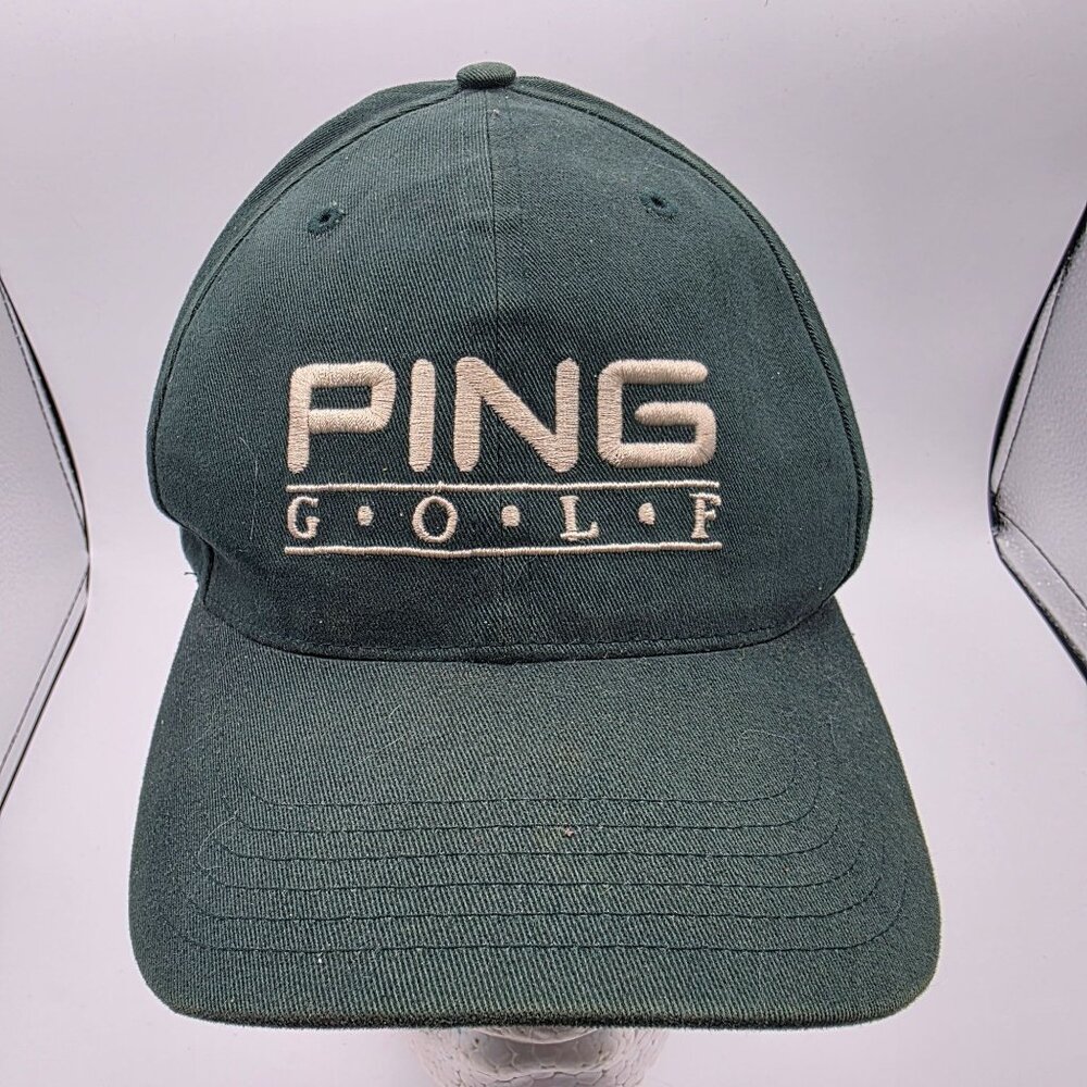 Ping Golf Adjustable Green Baseball Hat Casual Outdoors Walking Summer